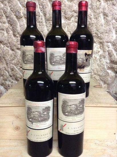 5 bouteilles : CHÂTEAU LAFITE ROTHSCHILD...