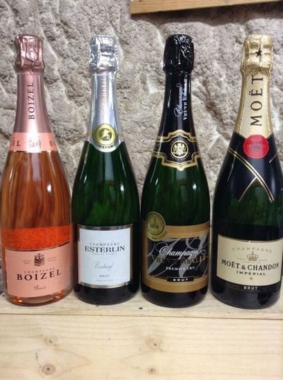 4 bouteilles : CHAMPAGNE 1 BOIZEL (Rosé),...