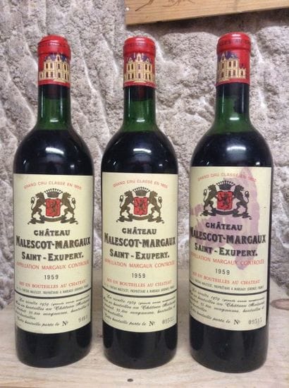 3 bouteilles : CHÂTEAU MALESCOT SAINT EXUPERY...
