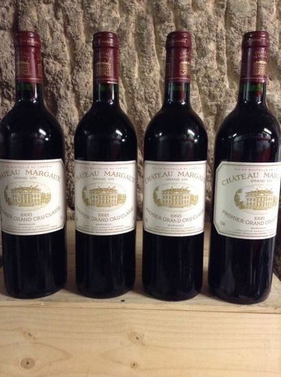 4 bouteilles : CHÂTEAU MARGAUX 1er GCC Margaux...