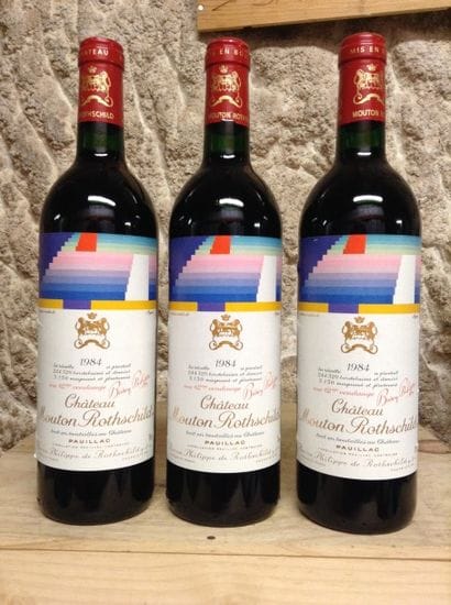 3 bouteilles : CHÂTEAU MOUTON ROTHSCHILD...