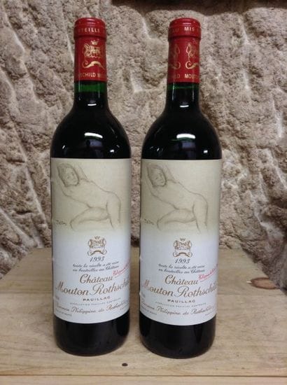2 bouteilles : CHÂTEAU MOUTON ROTHSCHILD...