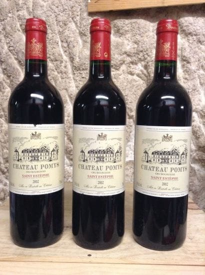 3 bouteilles : CHATEAU POMYS Cru Bourgeois...