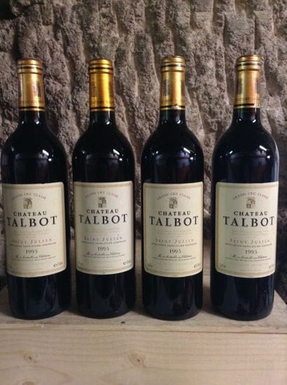 4 bouteilles : CHÂTEAU TALBOT 4ème GCC Saint...