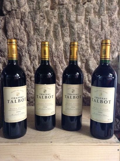 4 bouteilles : CHÂTEAU TALBOT 4ème GCC Saint...