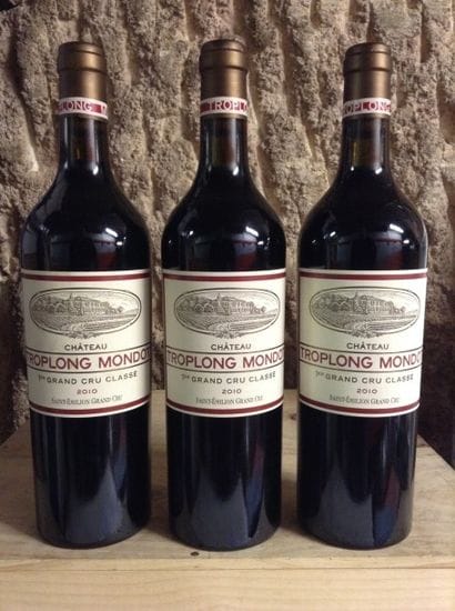 3 bouteilles : CHÂTEAU TROPLONG MONDOT GCC...