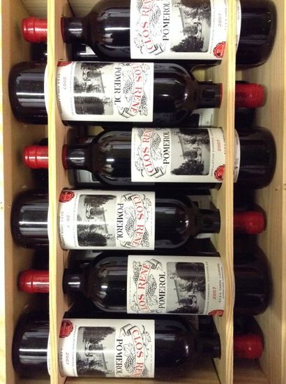 12 bouteilles : CLOS RENE Pomerol 2007 (caisse...