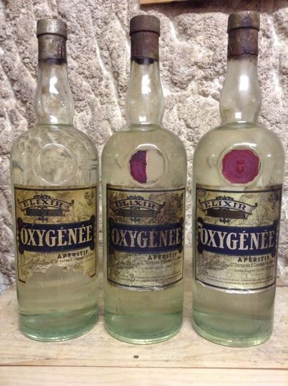3 bouteilles : ABSINTHE OXYGENEE ELIXIR CUSENIER...