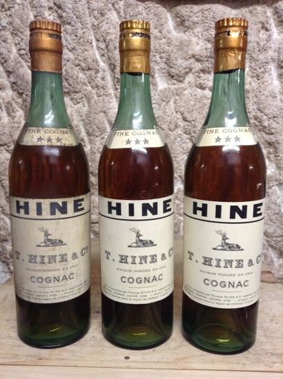 3 bouteilles : COGNAC HINE & CO.