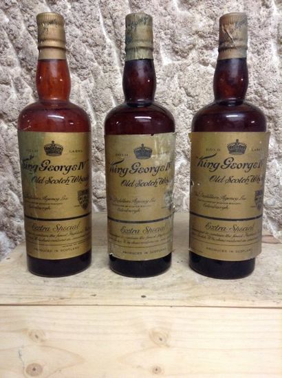 3 bouteilles : WHISKY KING GEORGES IV Old...
