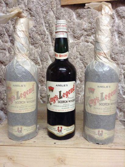 3 bouteilles : WHISKY KING'S LEGEND Ainslie's...