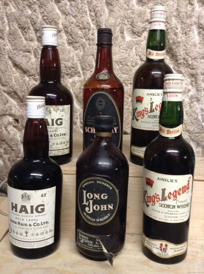 6 bouteilles : Lot de 6 bouteilles de WHISKY...