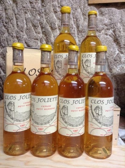 6 bouteilles : JURANCON (sec) 1997 CLOS JOLIETTE...
