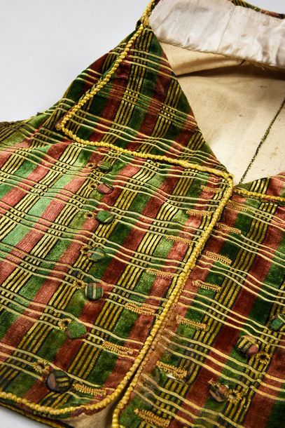Curious waistcoat, XIXth century, square...