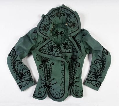 Basque jacket, circa 1898, made of green...