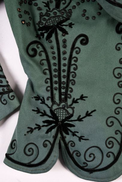 Basque jacket, circa 1898, made of green...
