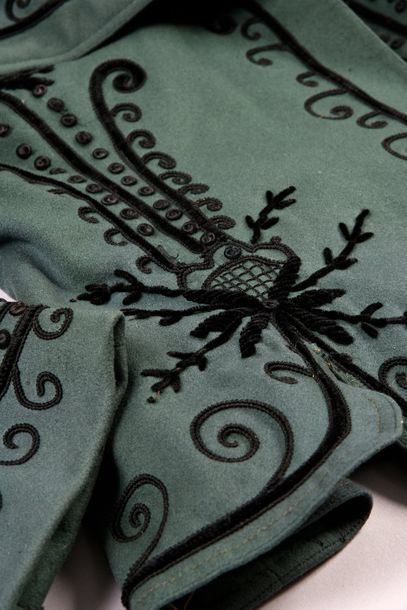 Basque jacket, circa 1898, made of green...