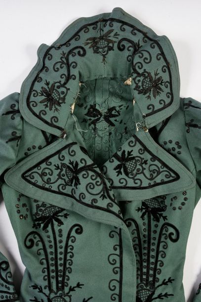 Basque jacket, circa 1898, made of green...