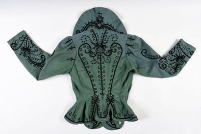 Basque jacket, circa 1898, made of green...