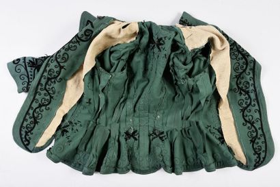 Basque jacket, circa 1898, made of green...