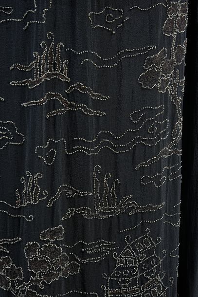 Evening gown, circa 1920-1925, sleeveless...