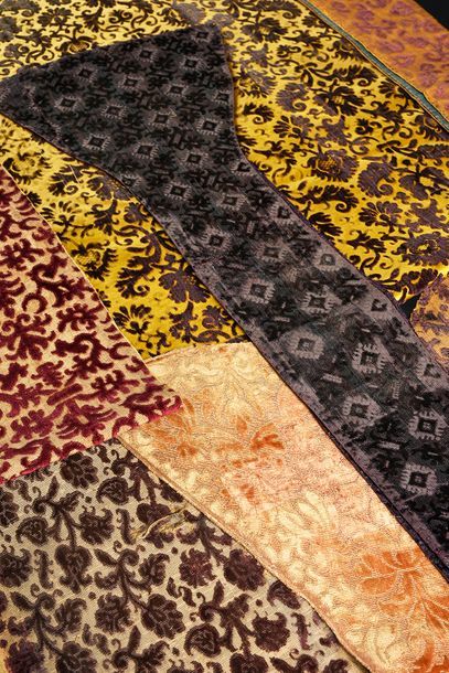 A group of shaped velvets, mainly Italian,...