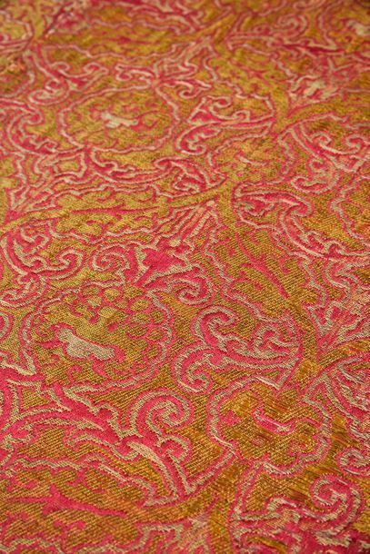 Red and gold brocatelle and damask, Italy...