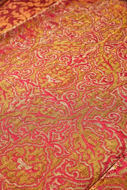 Red and gold brocatelle and damask, Italy...
