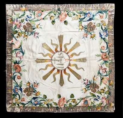 Two embroidered chalice veils, 17th and 18th...