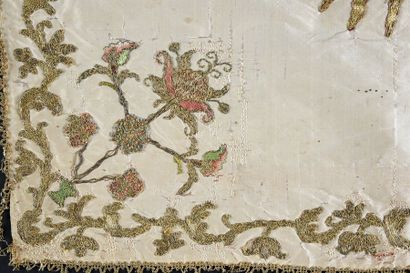Two embroidered chalice veils, 17th and 18th...