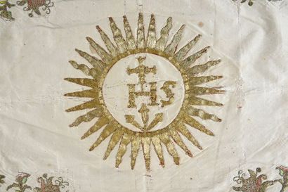 Two embroidered chalice veils, 17th and 18th...