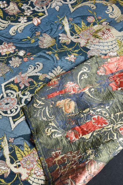 Sumptuous brocade on a set of dismantled...