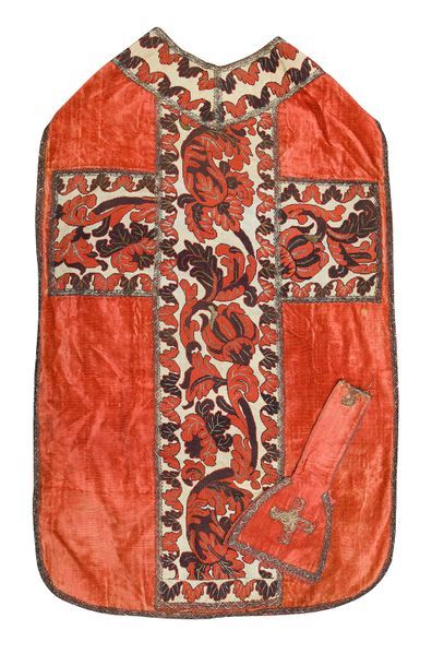 Chasuble embroidered with counted stitches,...