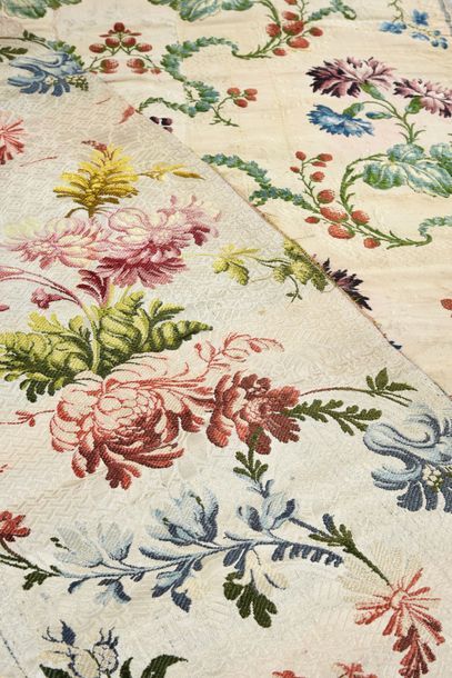 Two lampas at the river, Lyon, circa 1750-1760,...