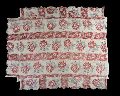 Quilt in Indian, Nantes, head of a lacunar...