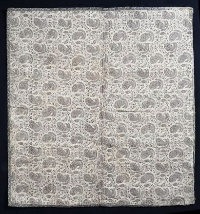 Peking quilt, Louis XVI period, cream striped...