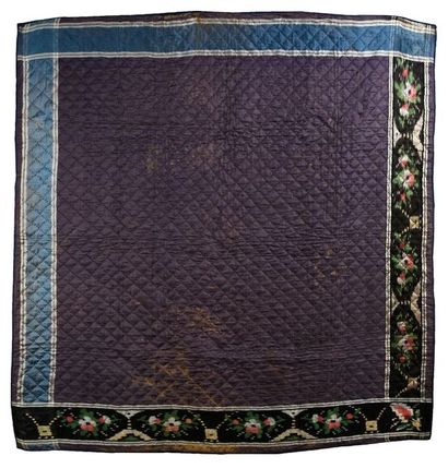Peking quilt, Louis XVI period, cream striped...