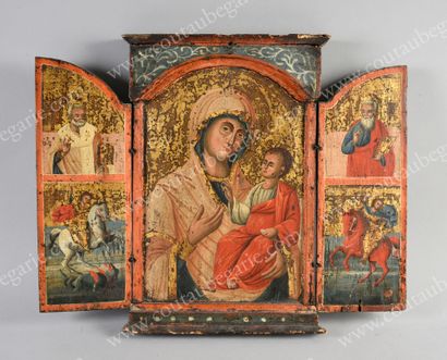 HOLY MOTHER OF TIKHVIN.
Surrounded by St....