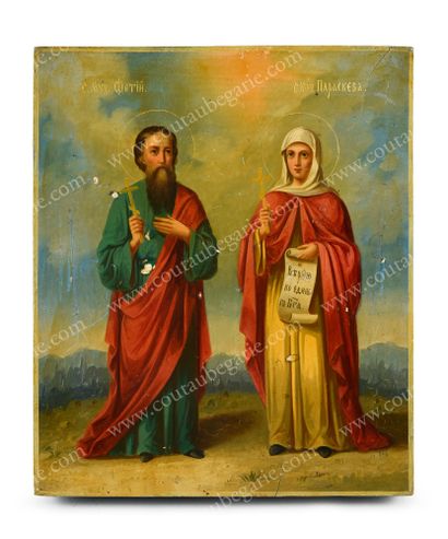 SAINT FAUSTIN AND SAINT PARASKEVA.
Russian...