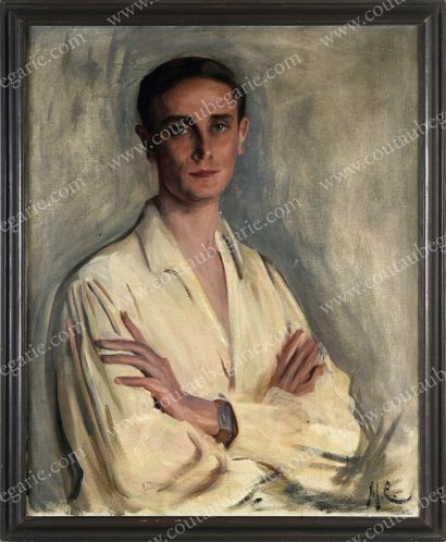Ecole russe du début du XXe siècle. 
Portrait...