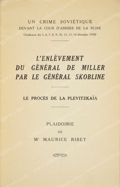 PLAIDOIRIE DE Me MAURICE RIBET. The kidnapping...