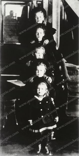THE CHILDREN OF EMPEROR NICOLAS II.
Posing...