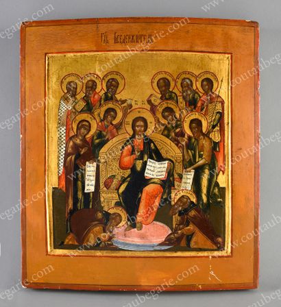 CHRIST IN MAJESTY.
Surrounded by an assembly...