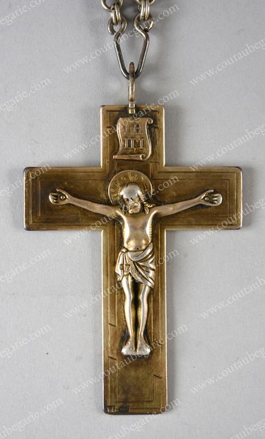 PECTORAL CROSS IN VERMEIL. 
 Model offered...