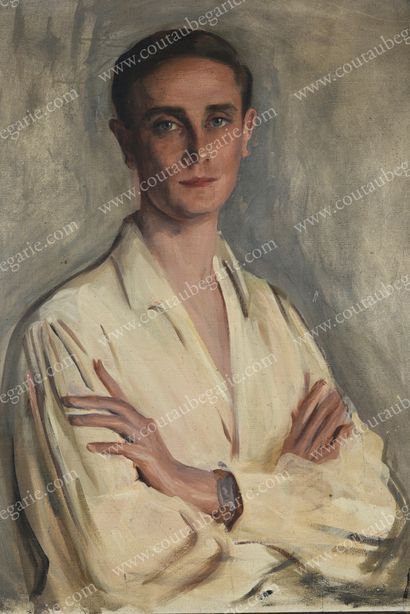 Ecole russe du début du XXe siècle. 
Portrait...