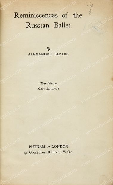 [RUSSIAN BALLET]. 
 BENOIS Alexandre. Reminiscences...