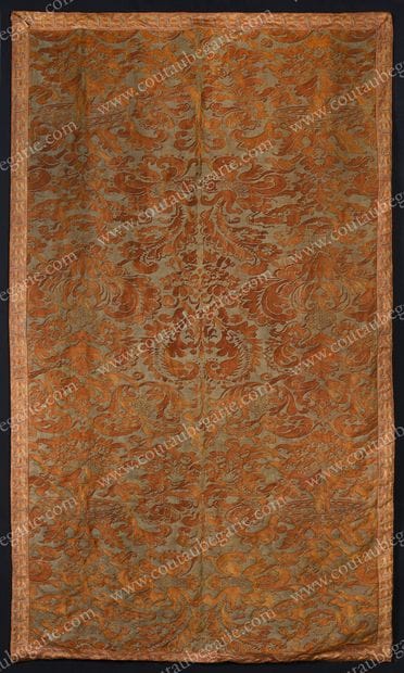 PIECE OF FABRIC. 
 Part of a hanging, rectangular...