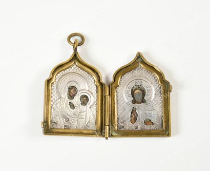 GOLDEN BRONZE TRAVEL DIPTYCH.
In the form...