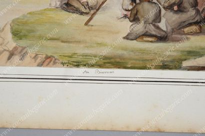 Ecole russe du XIXe siecle.

Cosaques au...