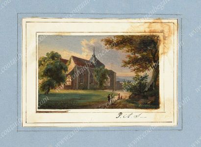 ALBUM AMICORUM.
De forme rectangulaire, contenant...